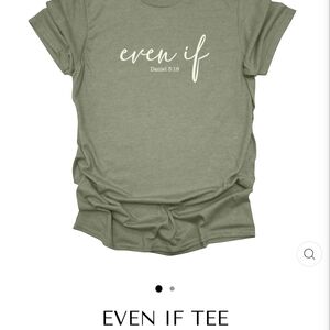 Olive Green 'Even If' Tee